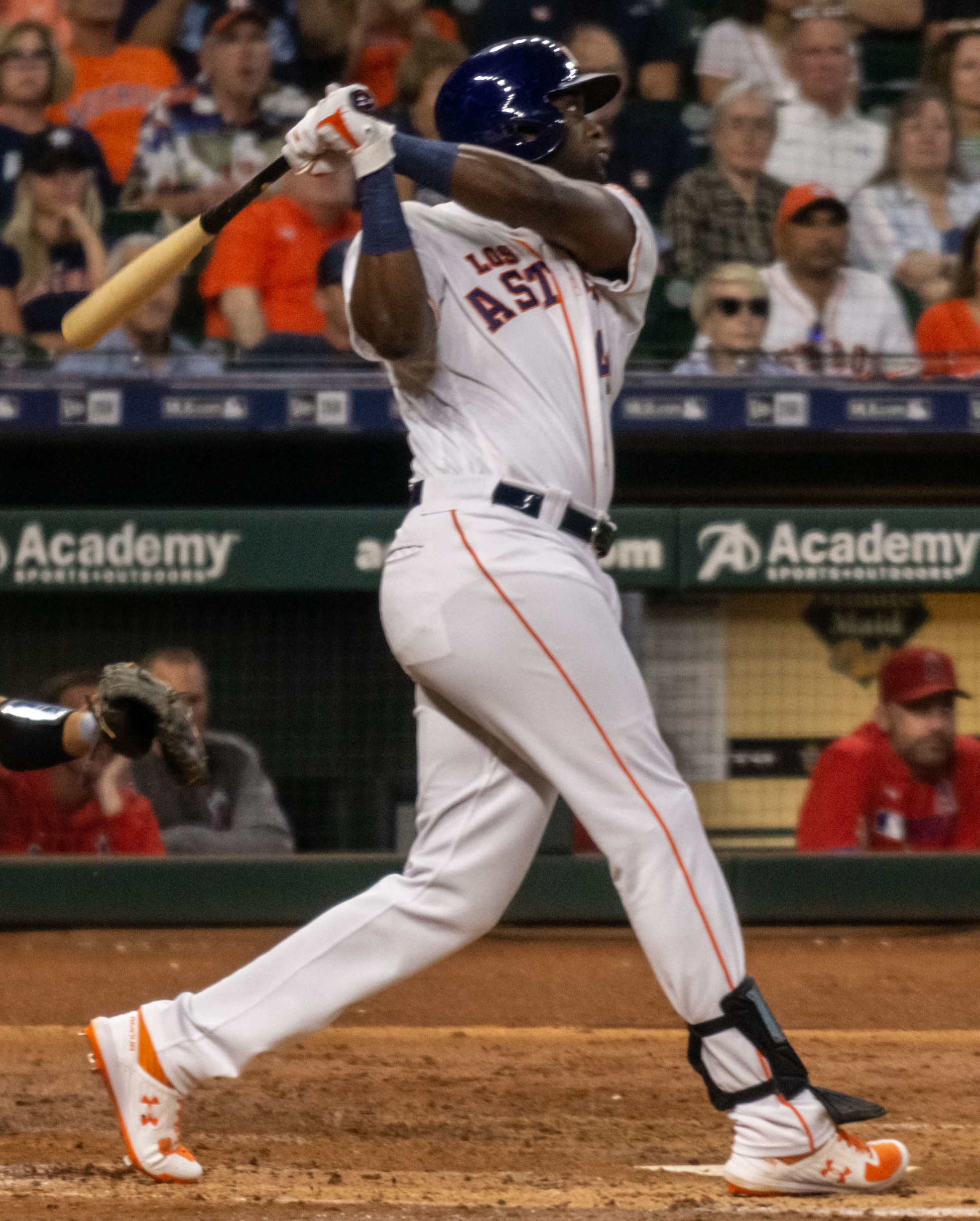 Yordan Alvarez of the Houston Astros swings for the stars.