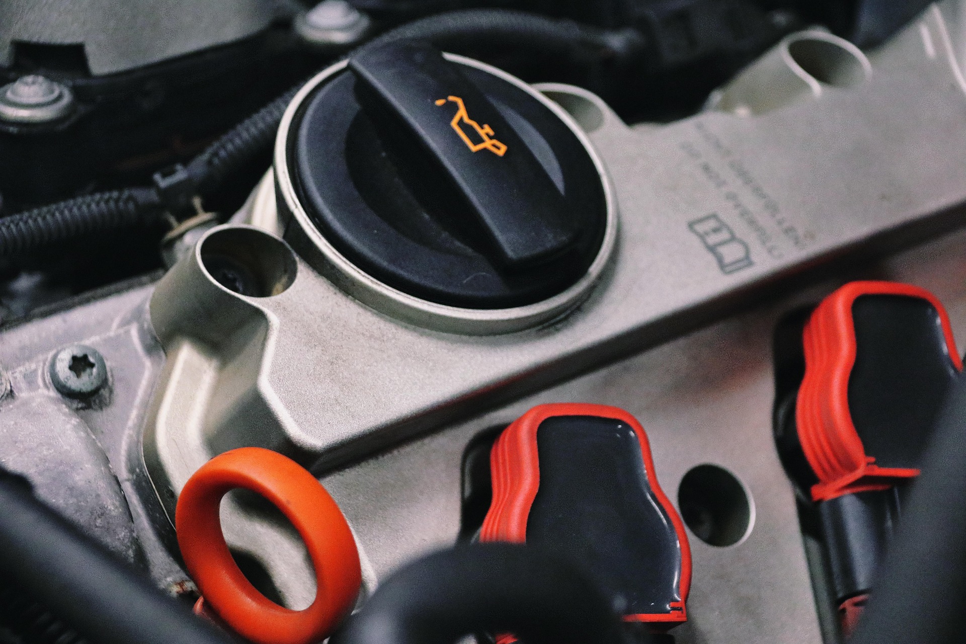 A car is ready for its oil check.