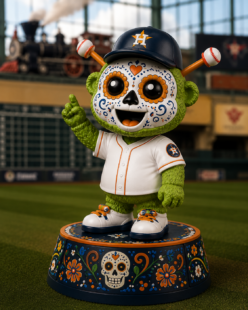 The Orbit sugar skull bobblehead is a featured giveaway in September.