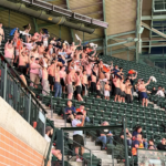 The topless Tarps Off trend sweeping the nation has arrived at Daikin Park.