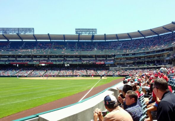 Angel Stadium in Anaheim, CA, is an open-air venue.