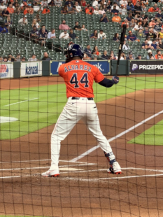 Yordan Alvarez hit a grand slam in the second inning against the Athletics.