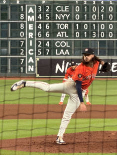 Spencer Arrighetti won AL Pitcher of the Month for May.