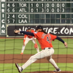 Spencer Arrighetti was named the American League Pitcher of the Month for May.