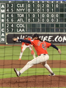 Spencer Arrighetti was named the American League Pitcher of the Month for May.