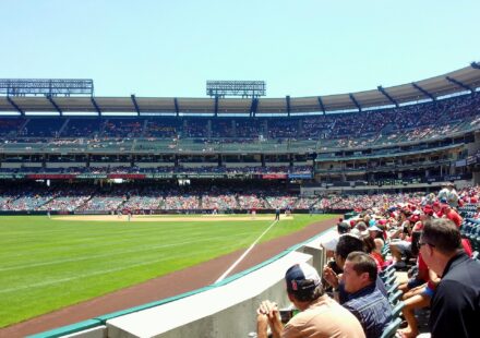 Angel Stadium in Anaheim, CA, is a beautiful, open-air park.