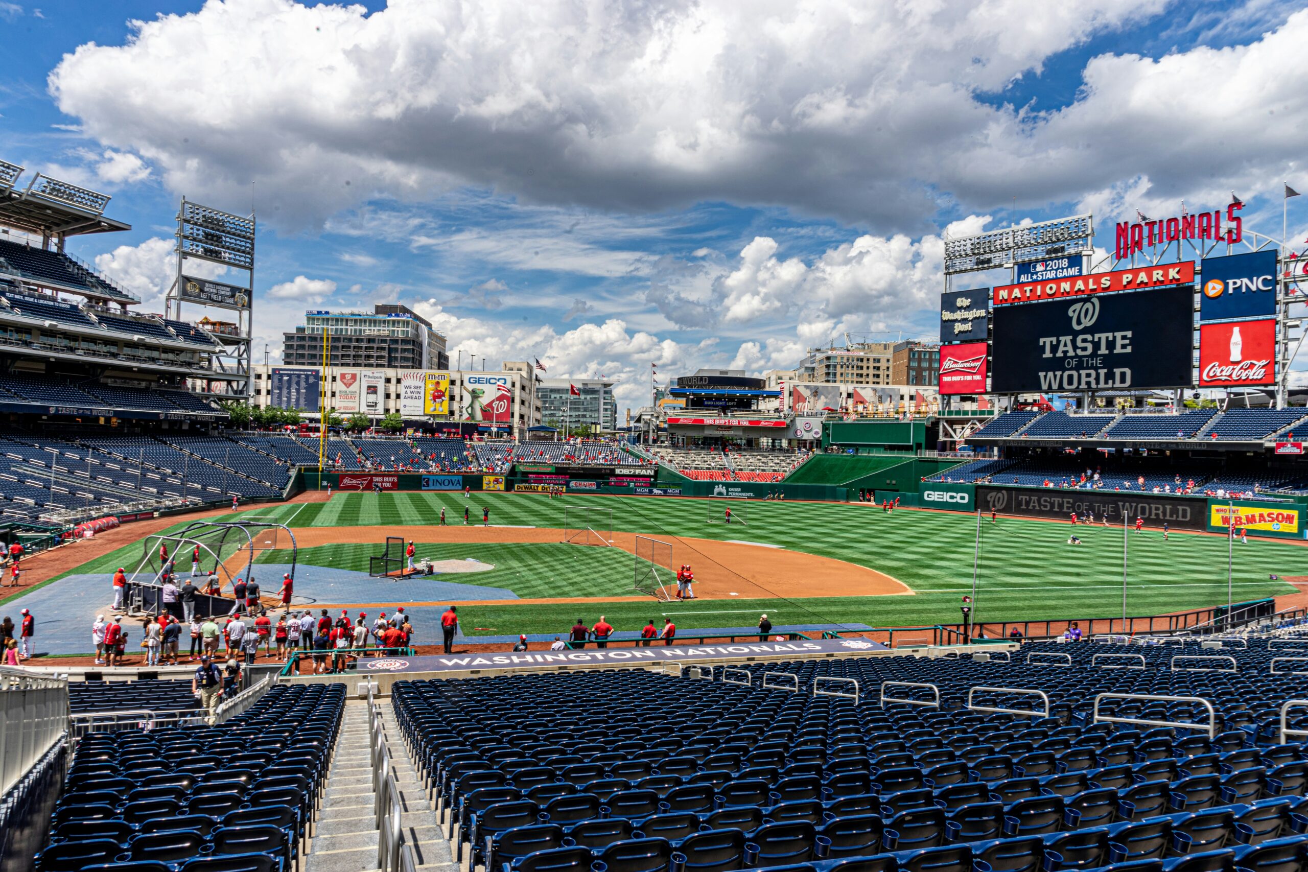 Nationals Park is home to the Washington Nationals.