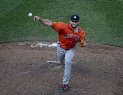 Lance McCullers Jr. pitches for the Astros against the Orioles on Sept. 30, 2018.