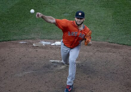 Lance McCullers Jr. pitches for the Astros against the Orioles on Sept. 30, 2018.