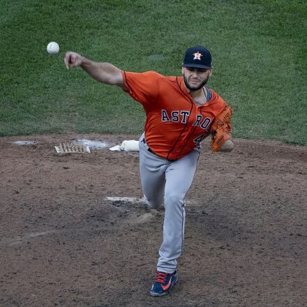 Lance McCullers Jr. pitches for the Astros against the Orioles on Sept. 30, 2018.