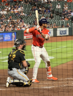 Jeremy Peña delivered the go-ahead hit in Monday's game.