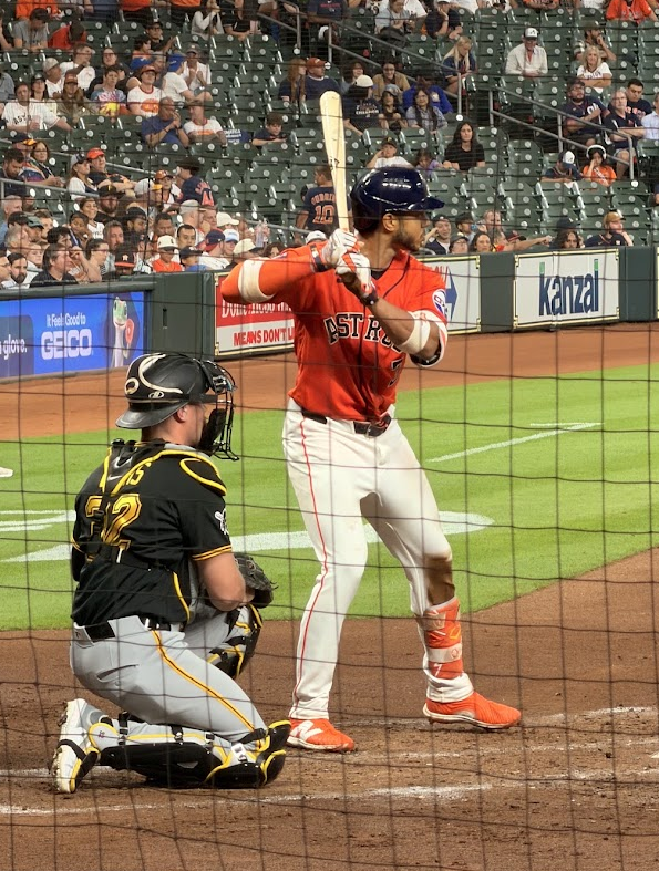Jeremy Peña delivered the go-ahead hit in Monday's game.