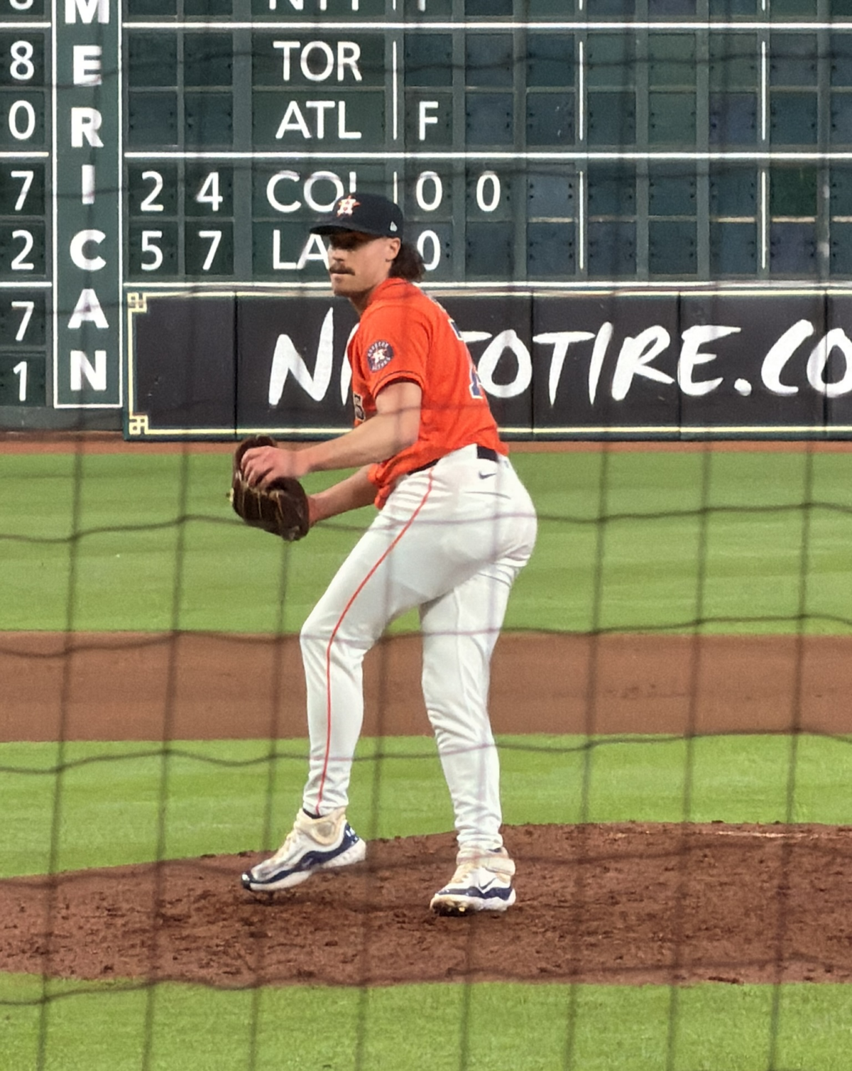 Bryan King is on the mound at Daikin Park.